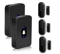 DAYTECH Alarma inalámbrica con sensor de puerta, timbre de alarma abierta de puerta, alerta de entrada para seguridad de oficina en casa, tienda y oficina, rango de funcionamiento de 100 m, 55 tonos