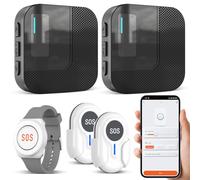 DAYTECH Botón de emergencia para personas mayores en el teléfono móvil, WiFi Tuya Smart Seniors Botón de emergencia Sistema de alerta, llamada de emergencia para pacientes mayores discapacitados