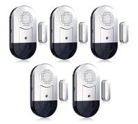 Daytech Sensor Alarma para Puertas y Ventanas- Magnético Inalámbrico Campana de Apertura para Niños,Casa, Hogar, Refrigerador, Comercio, Coche, Antirrobo Detectores Sirenas (5PCS)
