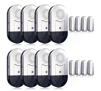Daytech Sensor Alarma para Puertas y Ventanas- Magnético Inalámbrico Campana de Apertura para Niños,Casa, Hogar, Refrigerador, Comercio, Coche, Antirrobo Detectores Sirenas (8PCS)