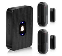 DAYTECH Sensor de alarma de puerta inalámbrico, timbre de alarma de puerta abierta, alerta de entrada para seguridad de oficina en casa, tienda y oficina, rango de funcionamiento de 300 pies/100 m, 55
