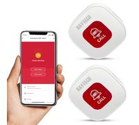 DAYTECH Tuya WiFi Smart SOS botón de llamada, botón de pánico inalámbrico, alarma personal para ancianos, pacientes discapacitados, 2 botones de emergencia recargables, solo soporta Wi-Fi de 2.4 GHz,