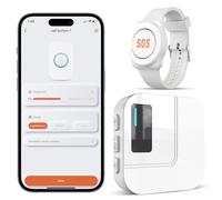 Daytech WiFi Tuya Avisador Personas Mayores,Boton Emergencia Ancianos,Boton Llamada Emergencia,Ideal para Seres Queridos Que Necesitan cuidados en casa (Blanco 1-1)