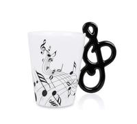 Daytight Tagtight de café con música Creativa Personalizada, de té de cerámica con Notas, de Leche de té novedosa para la mañana, de Regalo de Instrumento Musical única para cumpl