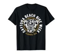 Daytona Beach Bike Week Motocicleta Motor Skull Diseño Camiseta