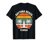 Daytona Beach Florida Retro Sunset - Recuerdo de Viaje Camiseta
