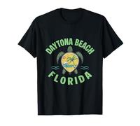 Daytona Beach Florida Tortuga Marina Océano Ola Retro Vintage Camiseta
