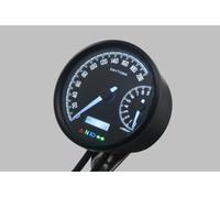 Daytona Velona W - Instrumento multifuncional analógico para velocímetro y tacómetro, blanco