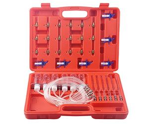 DAYUAN 6 Cilindros Diesel inyector medidor de Flujo Conjunto común Carril Escape Fuera probador 24 Adaptadores
