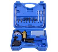 DAYUAN Juego de probador de Bomba de Freno de Bomba de vacío y Kit de Purga de Freno para Coche con Carcasa de adaptadores, Mango de Metal