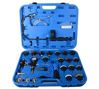 DAYUAN Kit de probador de presión de radiador universal de 28 piezas, kit de probador de presión de refrigerante, kit de recarga de vacío para sistema de refrigeración