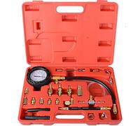 DAYUAN Probador de presión de combustible 0-140PSI, kit de medidor de presión de combustible, kit de prueba de presión de aceite, conjunto de inyector de combustible, herramienta de prueba de bomba de