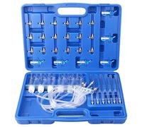 DAYUAN Probador de volúmenes de retorno de diésel CDI Common Rail Inyector Comprobador Dispositivo de prueba Inyectores con 24 adaptadores y nuevo adaptador