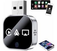 Dayyearn 2026 Upgrade 3 en 1: Duplicador de Pantalla para iPhone y Android, con Cable a inalámbrico, Compatible con CarPlay, Wi-Fi de 2.4/5 GHz y Bluetooth 5.0. Adaptador Plug (Silver,CarPlay)