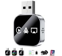 Dayyearn 2026 Upgrade 3 in 1 Screen Mirror iOS Phone, Wired to Wireless Screen Mirroring Carplay Adapter for Car, Plug and Play (Silver for Android)