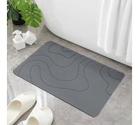 Dayysiuy Alfombra De Piedra Diatomita, 40x60cm Alfombrilla De Baño Absorbente, Alfombra Antideslizante para Puerta De Secado Rápido, Alfombrilla De Ducha De Tierra para Suelo, (No Es De Diatomita)