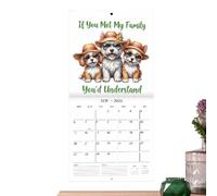 Dayysiuy Calendario De Pared 2026 | Perros Divertidos Organizador Mensual | Pantalla de Horario Mensual, Pizarra Blanca, Organización Académica, para Trabajo en Pizarra, Vacaciones y Oficinas en Casa