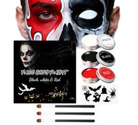 Dayysiuy Kit De Maquillaje Facial,Halloween Resistente al Agua - Set de Maquillaje para Pintura Corporal y Disfraces - Para Rostro Cuerpo Piel Adultos Vampiro Zombie Carnaval Evento de Máscaras