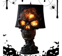 Dayysiuy Lámpara de Calavera | Lámpara Halloween Decoración Terrorífica Escritorio - Luz Ambiental Nocturna Esqueleto, Decoración de Mesita de Noche y Salón Accesorios
