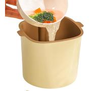 Dayysiuy Papelera para Residuos de Alimentos de Escritorio | Cubo recolector de basura pequeño de doble capa - Cesto de basura para encimera - para cocina, comedor, oficina, apartamento, casa rural,