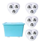 Dayysiuy Ruedas con Adhesivo | Ruedas Silenciosas Con Rotación 360° | 4 Piezas Para Electrodomésticos Pequeños Con Diseño De 3 Bolas - para Cajas de Almacenamiento, Muebles, Electrodomésticos