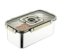 Dayysiuy s Acero Inoxidable - Contenedor Hermético De Acero Inoxidable Con Tapa Y Asa - Pan,para Tostadas Bagels Bollos Sándwiches Masa Plátano Mantequilla Conservador