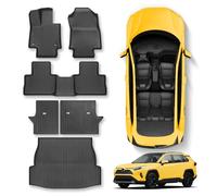 DAZANZAN Alfombrillas para Toyota RAV4 2024-2019, 6 Unidades, para Todo Tipo de Clima, RAV4, Accesorios Toyota RAV4 2024-2019
