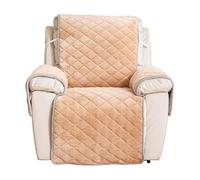 DAZSIAZ Funda Acolchada para Sillón Reclinable, Funda Suave de una Sola Pieza para Sillón con Correa Elástica, Protector de Muebles Lavable para Mascotas, Se Mantiene en su Lugar(Khaki,A)