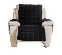 DAZSIAZ Funda Acolchada para Sillón Reclinable, Funda Suave de una Sola Pieza para Sillón con Correa Elástica, Protector de Muebles Lavable para Mascotas, Se Mantiene en su Lugar(Black,B)