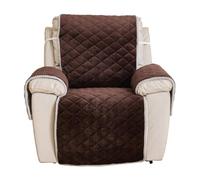 DAZSIAZ Funda Acolchada para Sillón Reclinable, Funda Suave de una Sola Pieza para Sillón con Correa Elástica, Protector de Muebles Lavable para Mascotas, Se Mantiene en su Lugar(Brown,A)