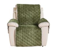 DAZSIAZ Funda Acolchada para Sillón Reclinable, Funda Suave de una Sola Pieza para Sillón con Correa Elástica, Protector de Muebles Lavable para Mascotas, Se Mantiene en su Lugar(Green,A)