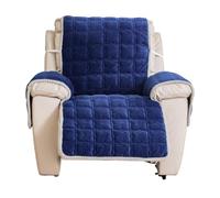 DAZSIAZ Funda Acolchada para Sillón Reclinable, Funda Suave de una Sola Pieza para Sillón con Correa Elástica, Protector de Muebles Lavable para Mascotas, Se Mantiene en su Lugar(Blue,B)