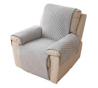 DAZSIAZ Funda de Felpa para Sillón Reclinable, Protector Antideslizante para Muebles, Fundas Acolchadas de una Pieza para Sofá, Resistente a Arañazos de Gato(Gray,55x195cm)