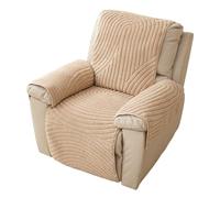 DAZSIAZ Funda de Felpa para Sillón Reclinable, Protector Antideslizante para Muebles, Fundas Acolchadas de una Pieza para Sofá, Resistente a Arañazos de Gato(Khaki,55x195cm)