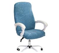 DAZSIAZ Funda Elástica para Silla de Oficina, Antiarañazos de Gato, Funda Extraíble para Silla de Ordenador con Respaldo Alto, Protector Elástico y Giratorio para Asiento Gaming(Blue,M)