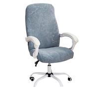 DAZSIAZ Funda Elástica para Silla de Oficina, Antiarañazos de Gato, Funda Extraíble para Silla de Ordenador con Respaldo Alto, Protector Elástico y Giratorio para Asiento Gaming(Gray,S)