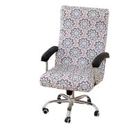 DAZSIAZ Funda Elástica para Silla de Oficina con Cremallera Resistente, Funda Protectora Universal para Silla Gaming Giratoria, Resistente a Arañazos de Gato, Suave y Extraíble(C,L)