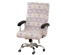 DAZSIAZ Funda Elástica para Silla de Oficina con Cremallera Resistente, Funda Protectora Universal para Silla Gaming Giratoria, Resistente a Arañazos de Gato, Suave y Extraíble(D,L)