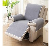 DAZSIAZ Fundas Antideslizantes Sillones Reclinables de 63 x 200 cm, Funda Suave de una Sola Pieza para Sofá con Banda Elástica, Protector de Muebles para Perros, Gatos y Otras Mascotas(Gray,63x200cm)