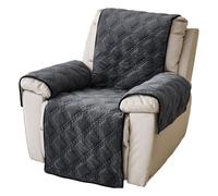 DAZSIAZ Fundas Suaves y Afelpadas para Sillones Reclinables, Fundas de una Pieza para Reposabrazos y Reposacabezas de Sofá, Protector de Muebles Lavable, Apto para Mascotas(Dark Gray,55x195cm)