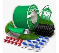 DazSpirit 100m Cable Delimitador para Robot Cortacesped, Kit de Accesorios | Incluir 50 Clavijas, 10 Conectores Cable, 10 Terminales Conexión, Compatible con Gardena Bosch Husqvarna Worx Honda Robomow