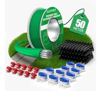DazSpirit 50m Cable Delimitador para Robot Cortacesped, Kit de Accesorios | Incluir 50 Clavijas, 10 Conectores Cable, 10 Terminales Conexión, Compatible con Gardena Bosch Husqvarna Worx Honda Robomow