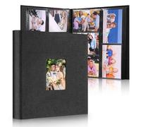 DazSpirit Album Fotos 10X15 cm 600 Fotos, Cubierta De Lino Negro Album para Fotos Grande 120 Páginas, para Fotos De 6X4 Pulgadas, para San Valentín Boda Navidad Cumpleaños, Negro
