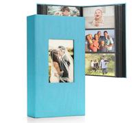 DazSpirit Gran álbum de fotos con fundas para 408 fotos (10 x 15 cm) - Encuadernación de lino, personalizable, ideal para familia, bodas, viajes y recuerdos de bebé, libro de fotos para insertar
