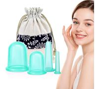DazSpirit Ventosas Celulitis, 4 PCS Catación Silicona Pequeñas Copas Cuerpo Anti Celulitis Kit Anticelulítica Ventosas Masajeador Facial Espalda Salud Mejora la Circulación Reducir Celulitis (Verde)
