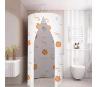 DAZULI Redondo Ducha Cortinas Aislamiento Suspender Plegable Ducha Cubitos Ducha Cortina Redondo para Cámping Playa Ducha Baño(Size:100x200cm/39.4x78.7in,Color:A)