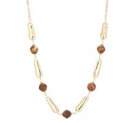 Dazylleco Cadena larga de oro para mujer, cadena larga con perlas, regalo de bisutería para mamá, Resina Perla, Sin piedra preciosa