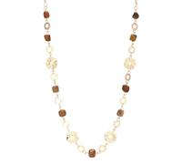 Dazylleco Collares largos bohemios de oro para mujer, collar de cadena larga con cuentas, joyería de disfraces, regalos de cumpleaños para mujer, 13 inches, Piedra, No es una piedra preciosa
