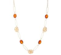 Dazylleco Collares largos de oro para mujer, collar de cuentas de cristal grueso, cadena de clip, joyería de disfraz para regalos del día de la madre, Cristal, No es una piedra preciosa