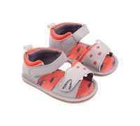 Dazzerake - Sandalias de bebé para niño con suela suave, sandalia para bebé, ligera, transpirable, zapatillas antideslizantes, en forma de animal, para bebé, niño, verano, gris, 0-6 Meses
